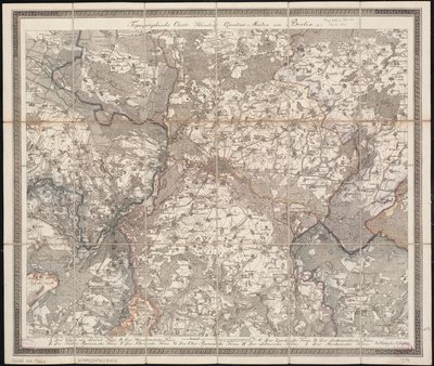 Carte topographique de cent milles carrés autour de Berlin - F. Schneider